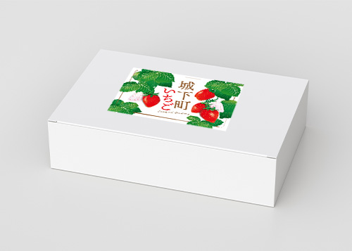 苺のシールデザイン